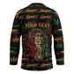 Personalized The Bahamas One Love Reggae Lion Hockey Jersey Caribbean Reggae Spirit