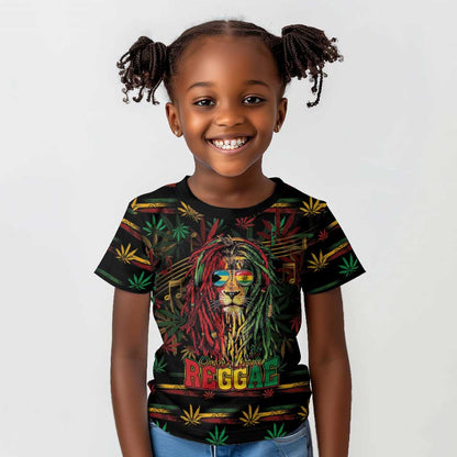 Personalized The Bahamas One Love Reggae Lion Kid T shirt Caribbean Reggae Spirit