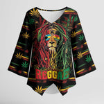 Personalized The Bahamas One Love Reggae Lion Kimono Sleeve Blouse Caribbean Reggae Spirit