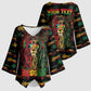 Personalized The Bahamas One Love Reggae Lion Kimono Sleeve Blouse Caribbean Reggae Spirit