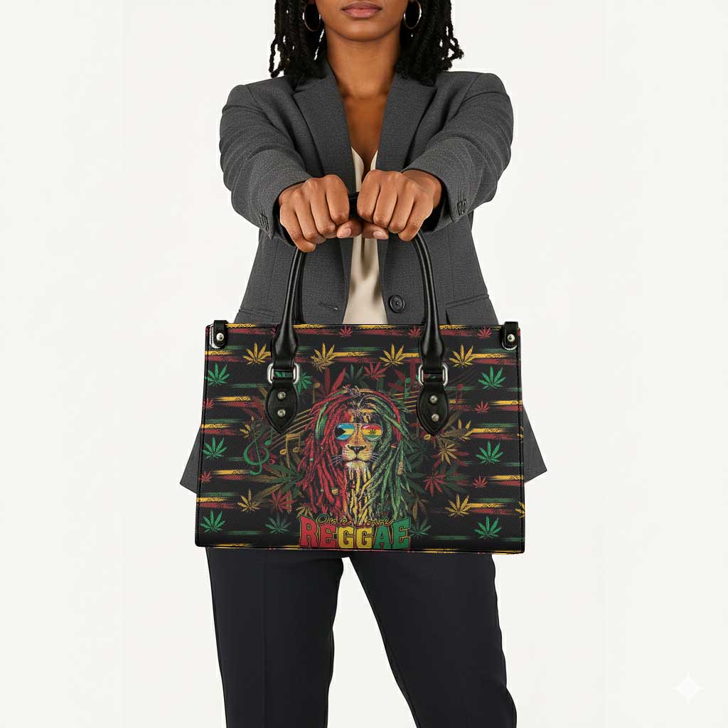 The Bahamas One Love Reggae Lion Leather Bag Caribbean Reggae Spirit