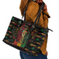 The Bahamas One Love Reggae Lion Leather Tote Bag Caribbean Reggae Spirit