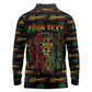 Personalized The Bahamas One Love Reggae Lion Long Sleeve Polo Shirt Caribbean Reggae Spirit