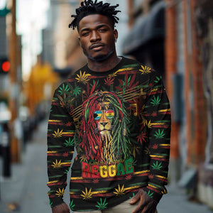 Personalized The Bahamas One Love Reggae Lion Long Sleeve Shirt Caribbean Reggae Spirit
