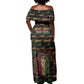 Personalized The Bahamas One Love Reggae Lion Off Shoulder Maxi Dress Caribbean Reggae Spirit