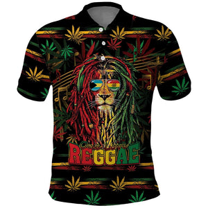 Personalized The Bahamas One Love Reggae Lion Polo Shirt Caribbean Reggae Spirit