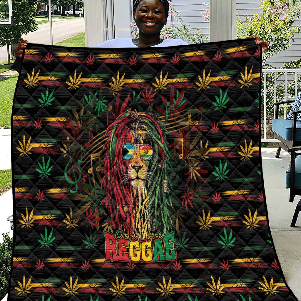The Bahamas One Love Reggae Lion Quilt Caribbean Reggae Spirit