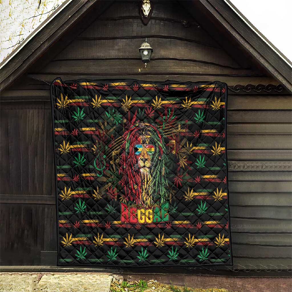 The Bahamas One Love Reggae Lion Quilt Caribbean Reggae Spirit