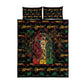 The Bahamas One Love Reggae Lion Quilt Bed Set Caribbean Reggae Spirit