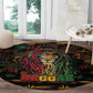 The Bahamas One Love Reggae Lion Round Carpet Caribbean Reggae Spirit