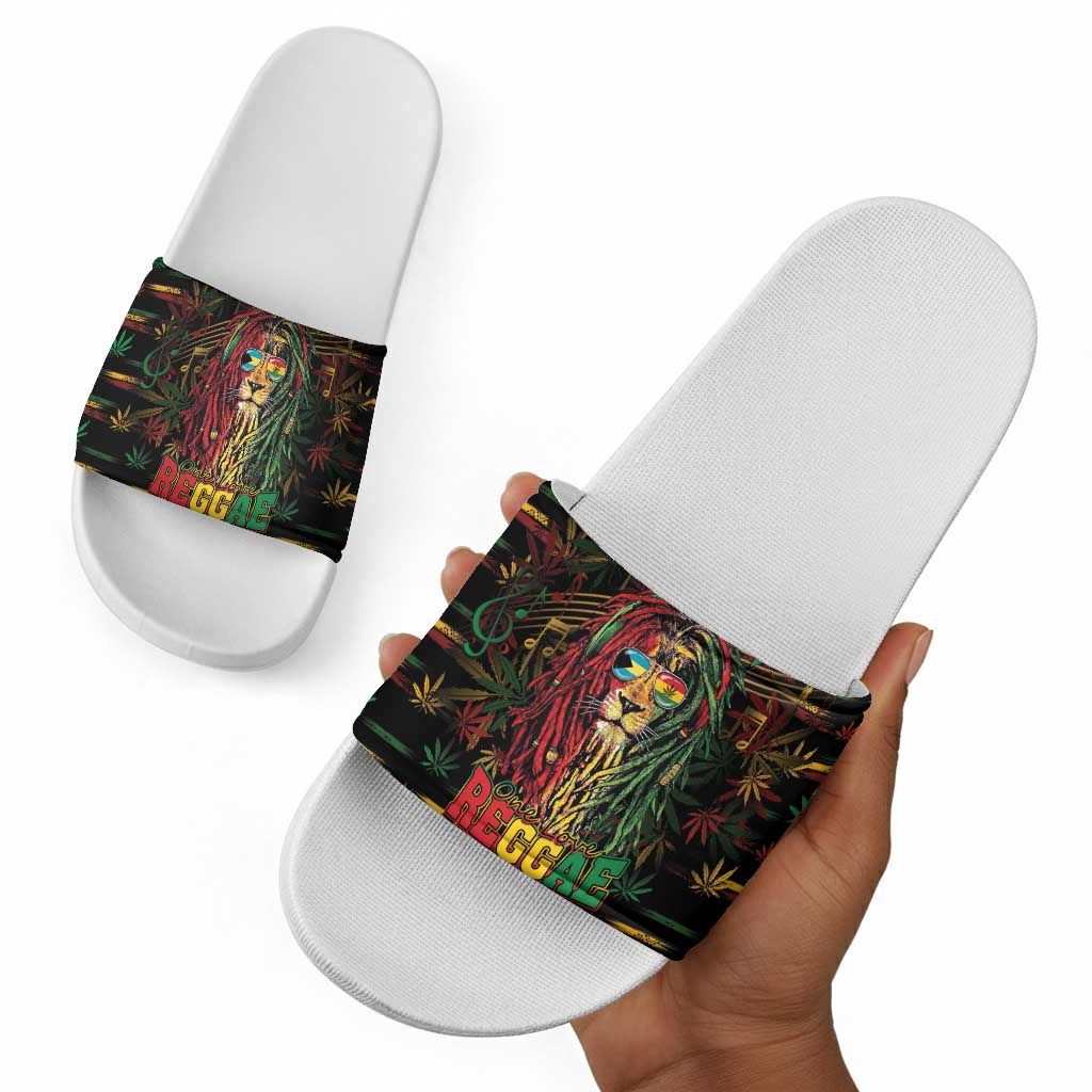 The Bahamas One Love Reggae Lion Slide Sandals Caribbean Reggae Spirit