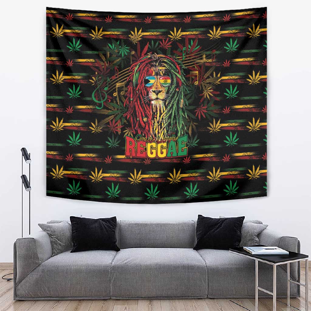 The Bahamas One Love Reggae Lion Tapestry Caribbean Reggae Spirit
