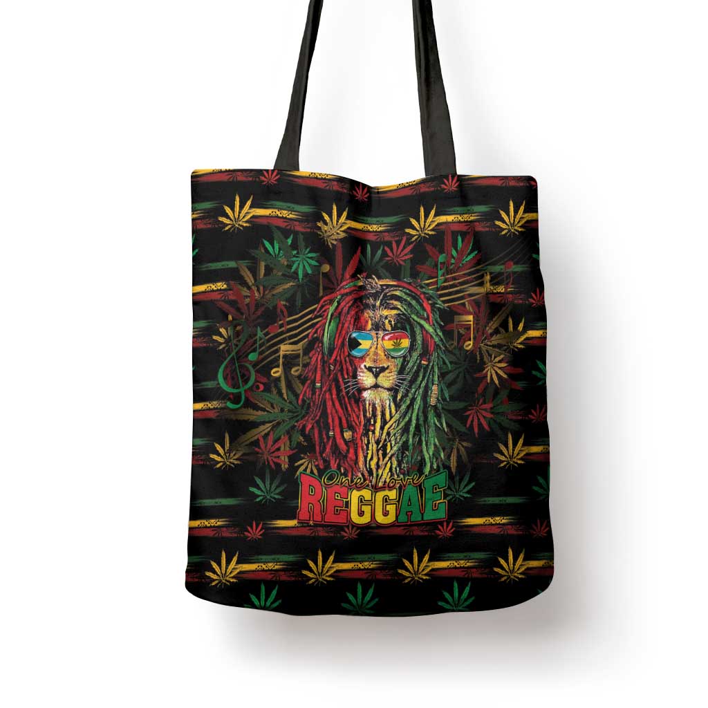 The Bahamas One Love Reggae Lion Tote Bag Caribbean Reggae Spirit