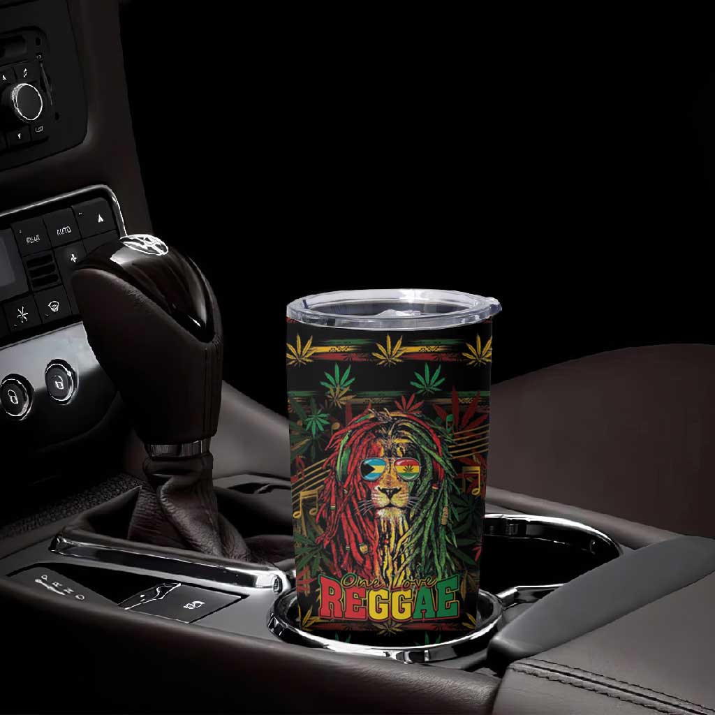 Personalized The Bahamas One Love Reggae Lion Tumbler Cup Caribbean Reggae Spirit