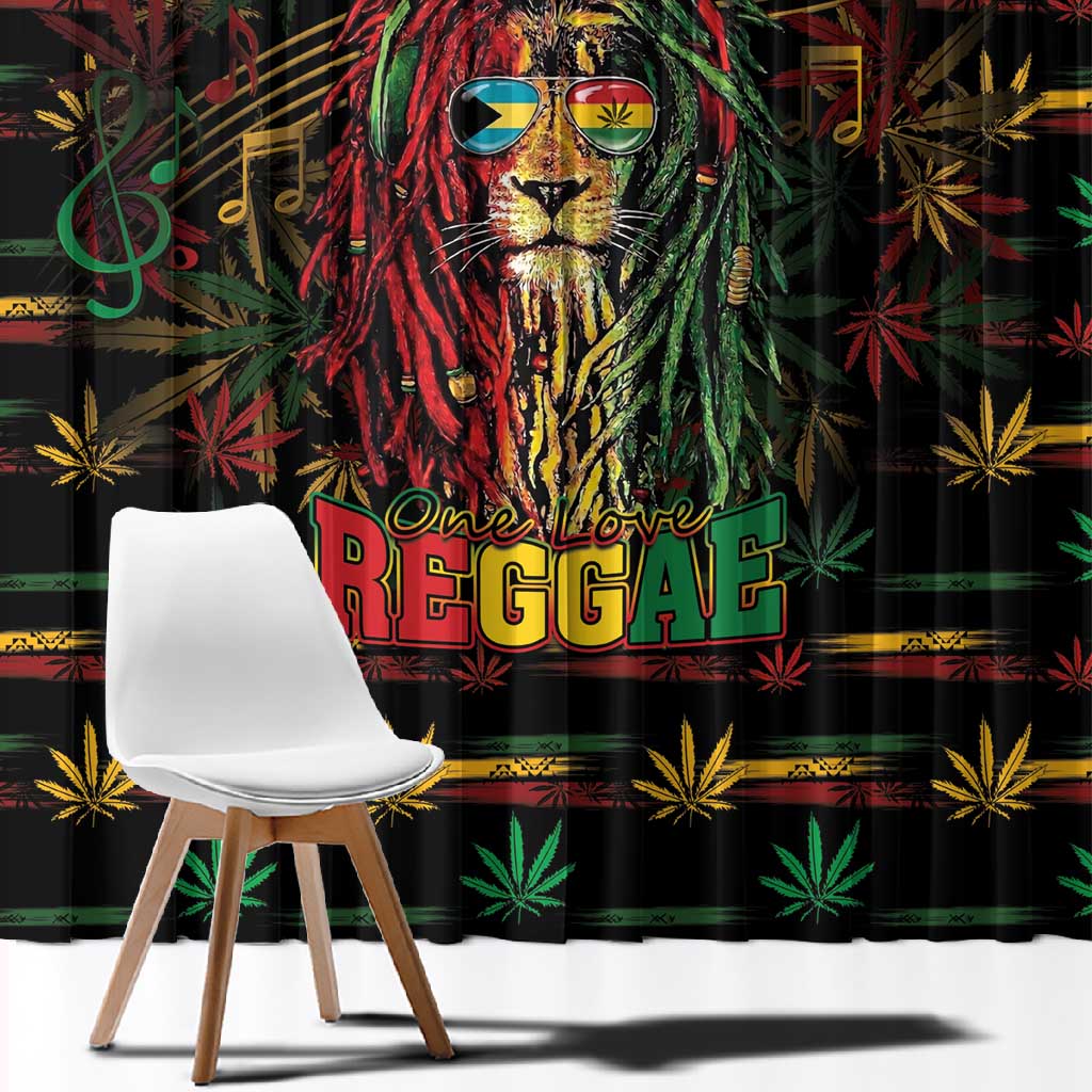 The Bahamas One Love Reggae Lion Window Curtain Caribbean Reggae Spirit