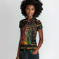 Personalized The Bahamas One Love Reggae Lion Women Polo Shirt Caribbean Reggae Spirit