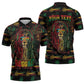 Personalized The Bahamas One Love Reggae Lion Zipper Polo Shirt Caribbean Reggae Spirit
