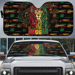 Barbados One Love Reggae Lion Auto Sun Shade Caribbean Reggae Spirit