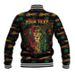 Personalized Barbados One Love Reggae Lion Baseball Jacket Caribbean Reggae Spirit