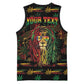 Personalized Barbados One Love Reggae Lion Basketball Jersey Caribbean Reggae Spirit