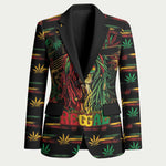 Personalized Barbados One Love Reggae Lion Blazer Caribbean Reggae Spirit