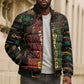 Personalized Barbados One Love Reggae Lion Bomber Puffer Jacket Caribbean Reggae Spirit
