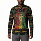 Personalized Barbados One Love Reggae Lion Button Sweatshirt Caribbean Reggae Spirit