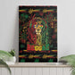 Barbados One Love Reggae Lion Canvas Wall Art Caribbean Reggae Spirit