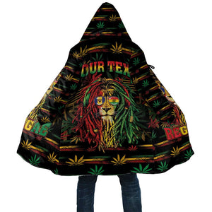 Personalized Barbados One Love Reggae Lion Cloak Caribbean Reggae Spirit