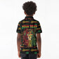 Personalized Barbados One Love Reggae Lion Kid Polo Shirt Caribbean Reggae Spirit