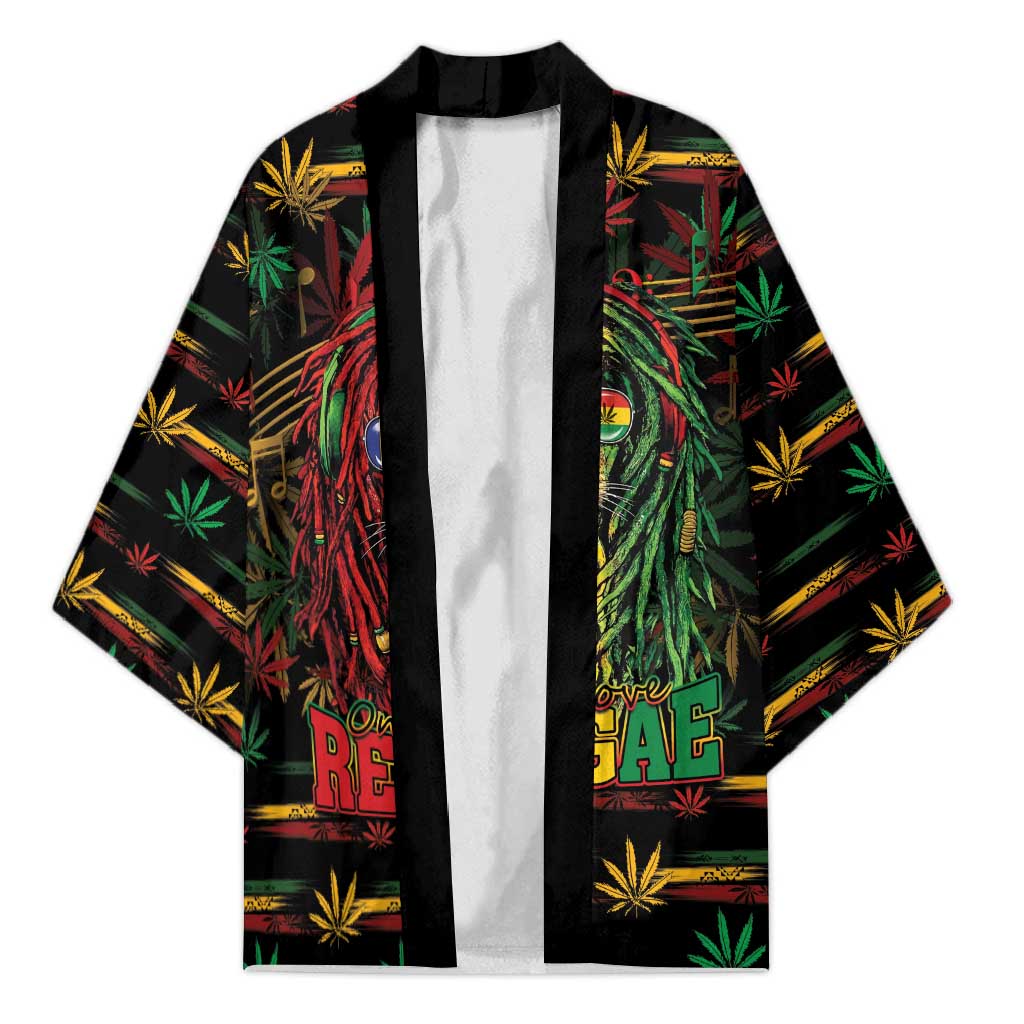 Personalized Barbados One Love Reggae Lion Kimono Caribbean Reggae Spirit