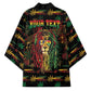Personalized Barbados One Love Reggae Lion Kimono Caribbean Reggae Spirit
