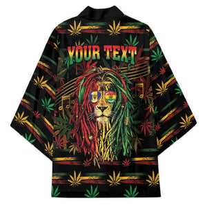 Personalized Barbados One Love Reggae Lion Kimono Caribbean Reggae Spirit