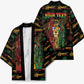 Personalized Barbados One Love Reggae Lion Kimono Caribbean Reggae Spirit