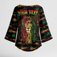Personalized Barbados One Love Reggae Lion Kimono Sleeve Blouse Caribbean Reggae Spirit