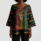 Personalized Barbados One Love Reggae Lion Kimono Sleeve Blouse Caribbean Reggae Spirit