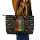 Barbados One Love Reggae Lion Leather Tote Bag Caribbean Reggae Spirit
