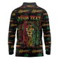 Personalized Barbados One Love Reggae Lion Long Sleeve Polo Shirt Caribbean Reggae Spirit