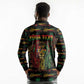 Personalized Barbados One Love Reggae Lion Long Sleeve Polo Shirt Caribbean Reggae Spirit