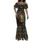 Personalized Barbados One Love Reggae Lion Mermaid Dress Caribbean Reggae Spirit