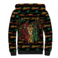 Personalized Barbados One Love Reggae Lion Sherpa Hoodie Caribbean Reggae Spirit
