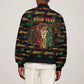 Personalized Barbados One Love Reggae Lion Sleeve Zip Bomber Jacket Caribbean Reggae Spirit