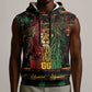 Personalized Barbados One Love Reggae Lion Sleeveless Hoodie Caribbean Reggae Spirit