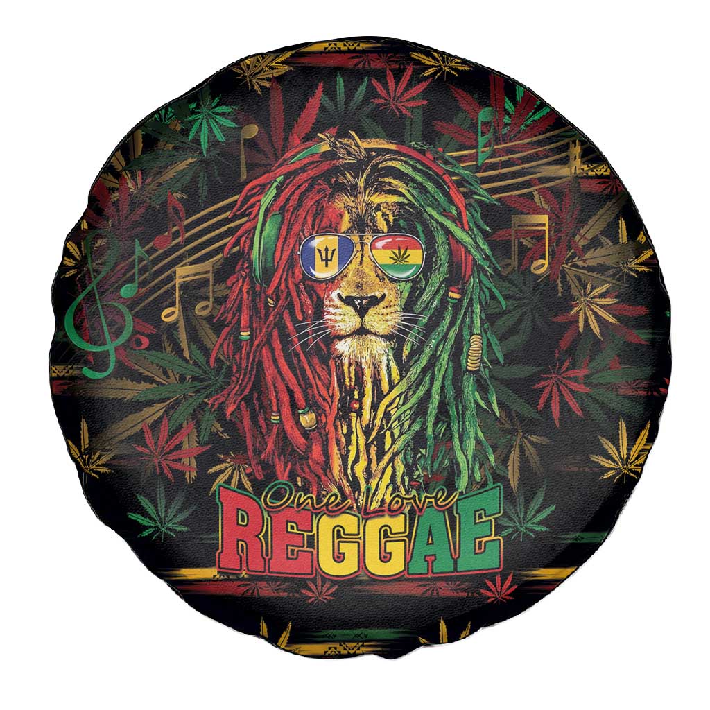Barbados One Love Reggae Lion Spare Tire Cover Caribbean Reggae Spirit