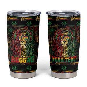 Personalized Barbados One Love Reggae Lion Tumbler Cup Caribbean Reggae Spirit