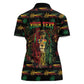 Personalized Barbados One Love Reggae Lion Women Polo Shirt Caribbean Reggae Spirit