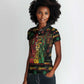 Personalized Barbados One Love Reggae Lion Women Polo Shirt Caribbean Reggae Spirit