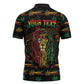 Personalized Barbados One Love Reggae Lion Zipper Polo Shirt Caribbean Reggae Spirit