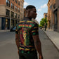 Personalized Barbados One Love Reggae Lion Zipper Polo Shirt Caribbean Reggae Spirit