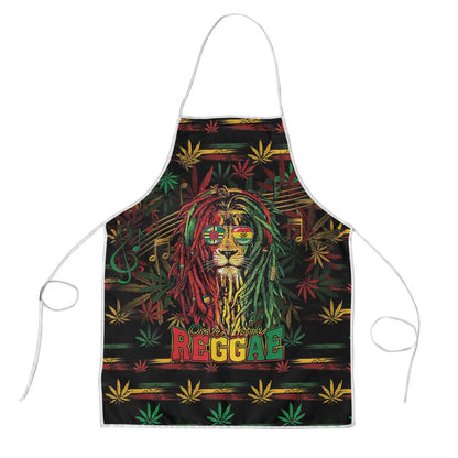 Dominica One Love Reggae Lion Apron Caribbean Reggae Spirit